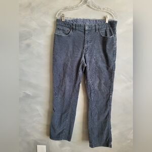 Men LL Bean Gray Corduroy Straight 34w x 29in